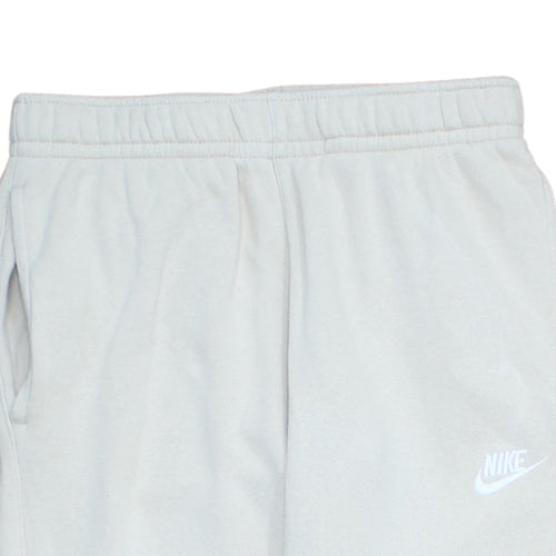 Nike Men's Beige Jogger Sweatpants Small Fleece Elastic Waist Tapered Fit