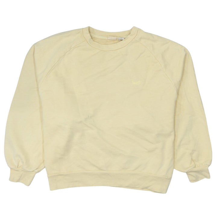 Levi's Womens Beige Crew Neck Pullover Sweatshirt L Cotton