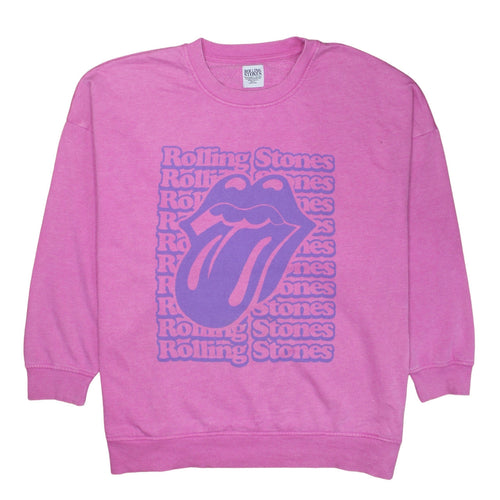 Primark Rolling Stones Pink XL Unisex Pullover Sweatshirt