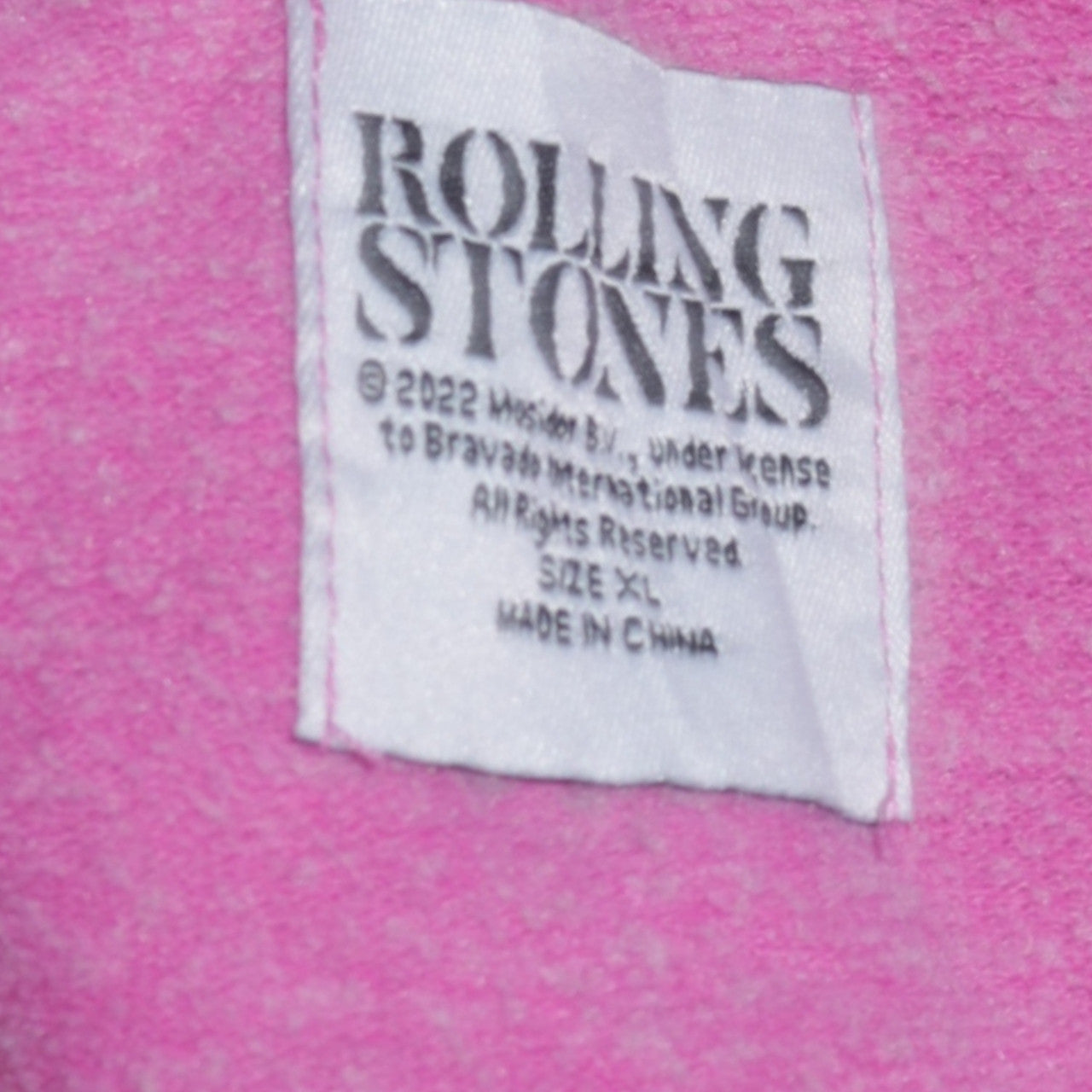 Primark Rolling Stones Pink XL Unisex Pullover Sweatshirt