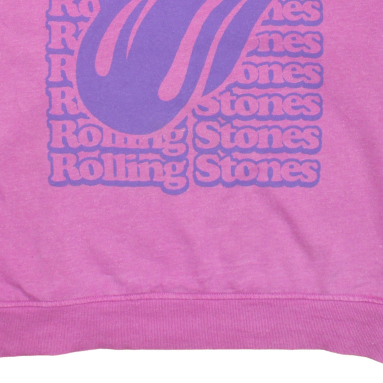 Primark Rolling Stones Pink XL Unisex Pullover Sweatshirt