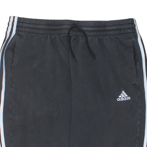 adidas Men's Black 2XL Joggers Tapered Fleece Activewear Trousers