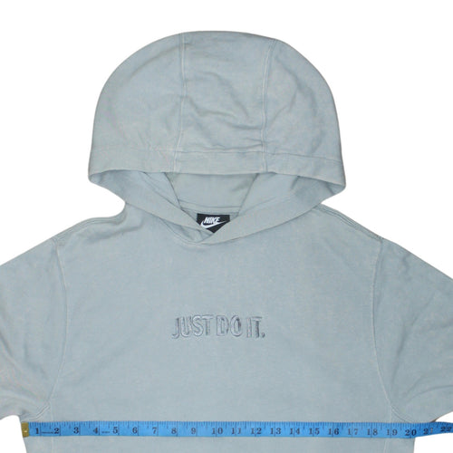 Nike Men's Grey XS Pullover Hoodie Just Do It Embroidered Sweatshirt