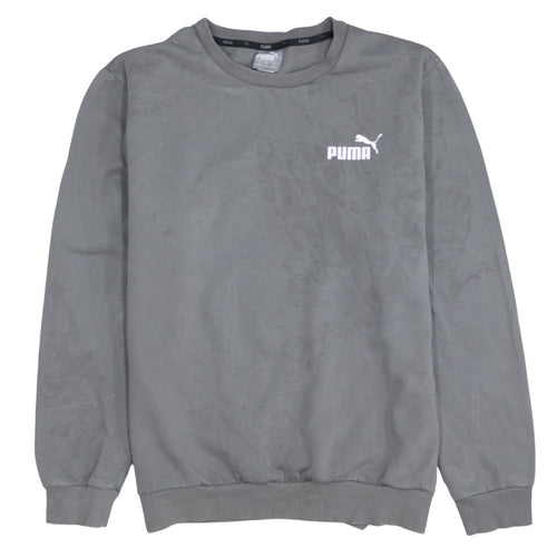 Puma Men's Grey Crew Neck Pullover Sweatshirt Size M Classic Fit