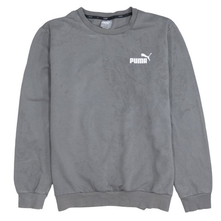 Puma Men's Grey Crew Neck Pullover Sweatshirt Size M Classic Fit