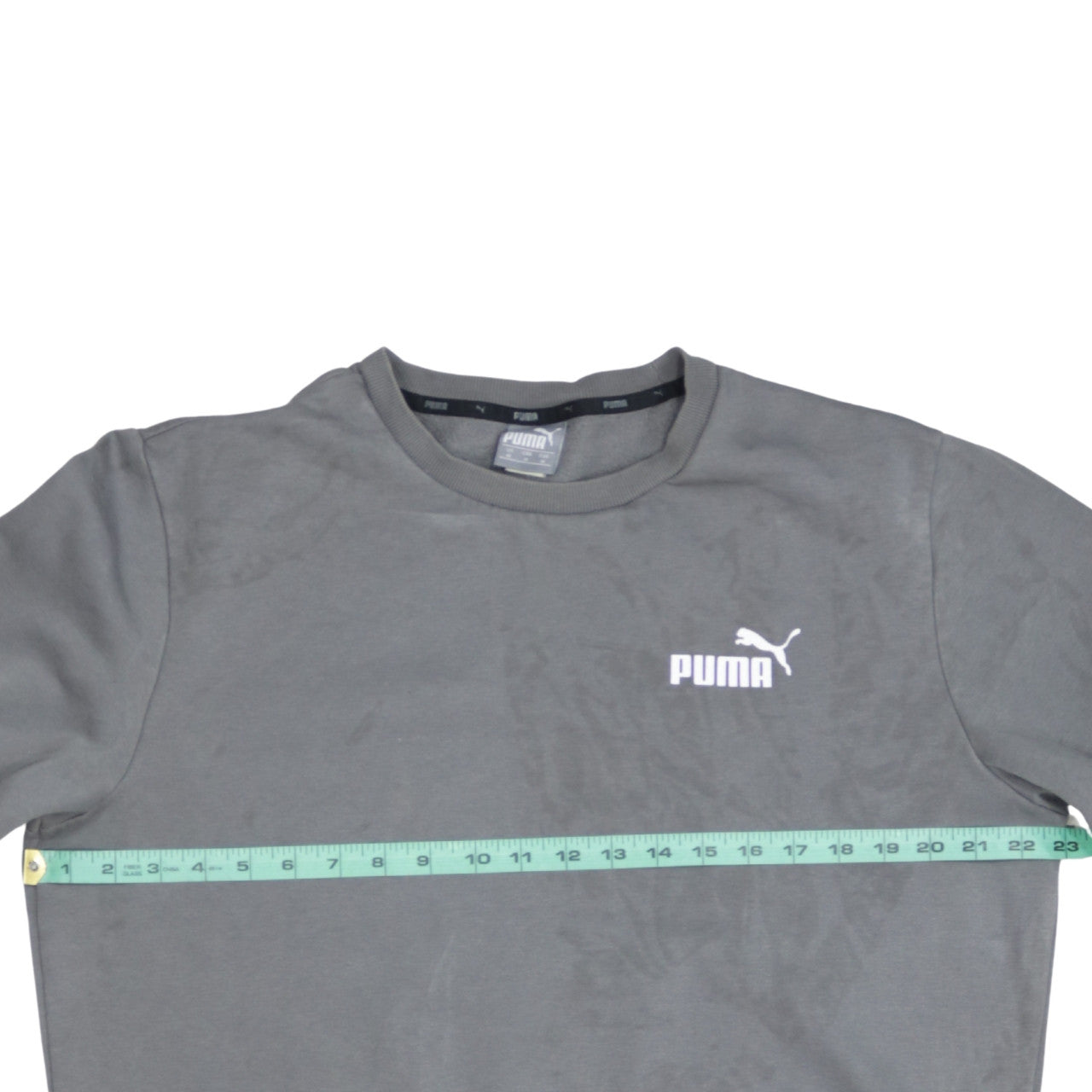 Puma Men's Grey Crew Neck Pullover Sweatshirt Size M Classic Fit