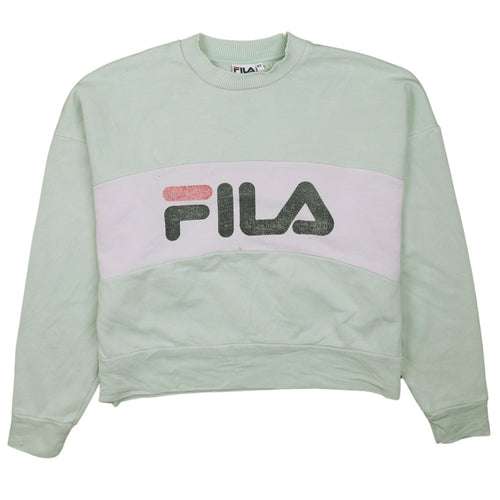 Fila Womens Mint Green XS Crew Neck Logo Sweatshirt