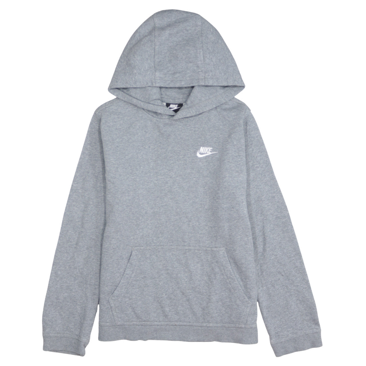 Nike Boys Grey Pullover Hoodie XL 158-170cm Standard Fit Logo Sweatshirt