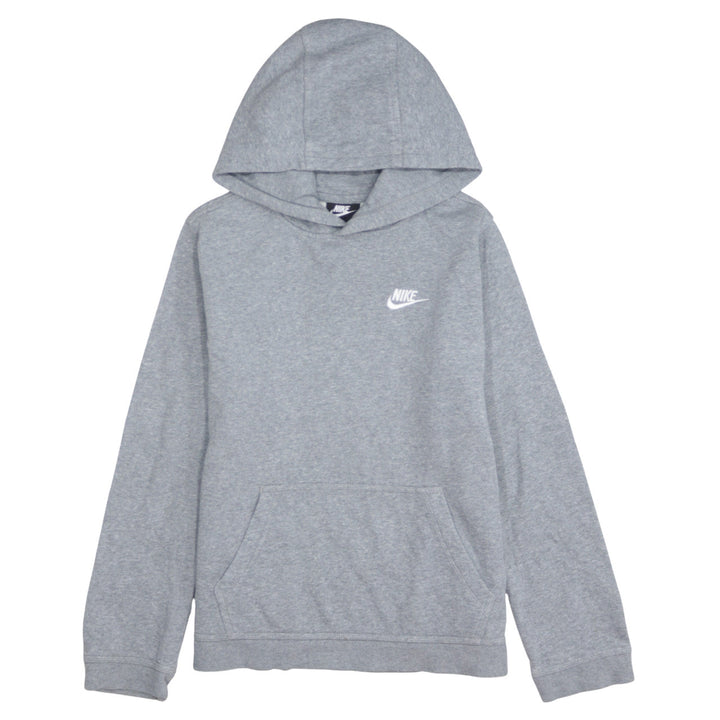 Nike Boys Grey Pullover Hoodie XL 158-170cm Standard Fit Logo Sweatshirt