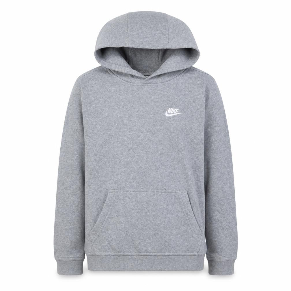 Nike Boys Grey Pullover Hoodie XL 158-170cm Standard Fit Logo Sweatshirt