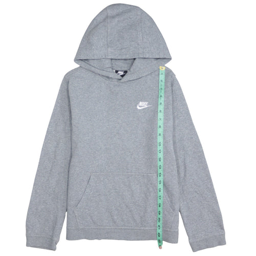Nike Boys Grey Pullover Hoodie XL 158-170cm Standard Fit Logo Sweatshirt
