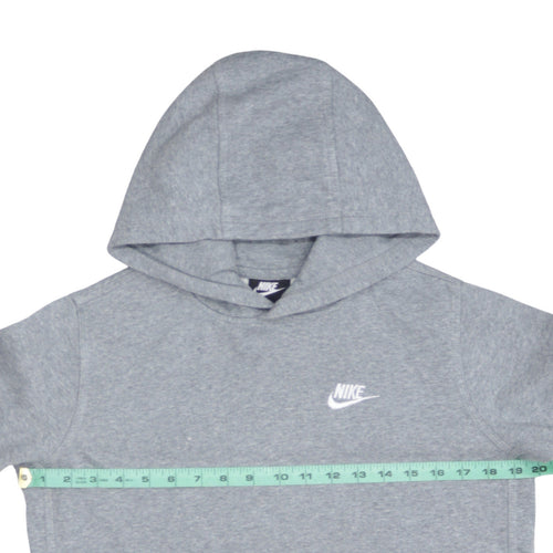 Nike Boys Grey Pullover Hoodie XL 158-170cm Standard Fit Logo Sweatshirt