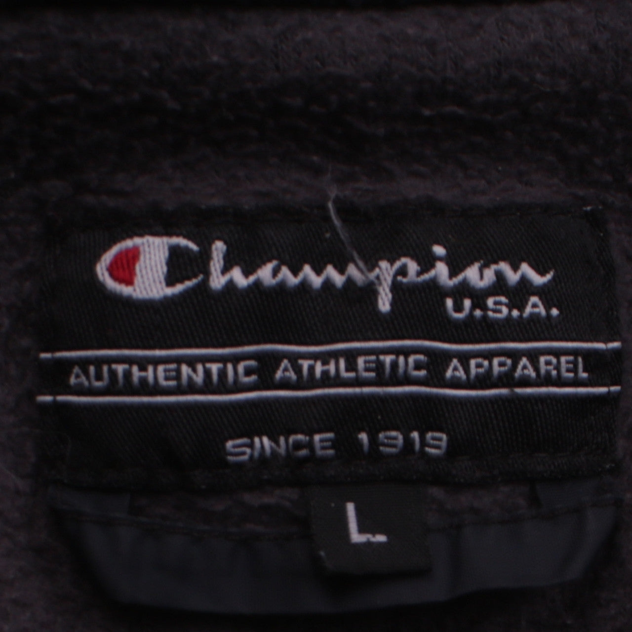 Champion Men's Grey Fleece 1/4 Zip Pullover Sweatshirt L