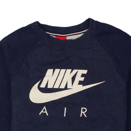 Nike Air Womens Navy Blue XS Pullover Crew Neck Sweatshirt