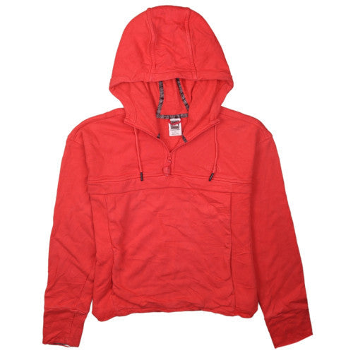 The North Face Red Pullover Hoodie Unisex L Fleece Drawstring Outdoor