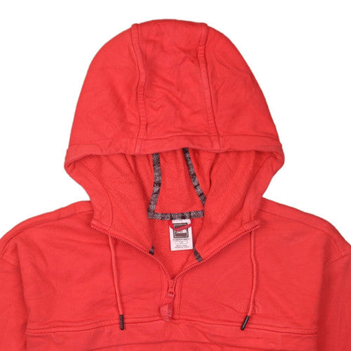 The North Face Red Pullover Hoodie Unisex L Fleece Drawstring Outdoor