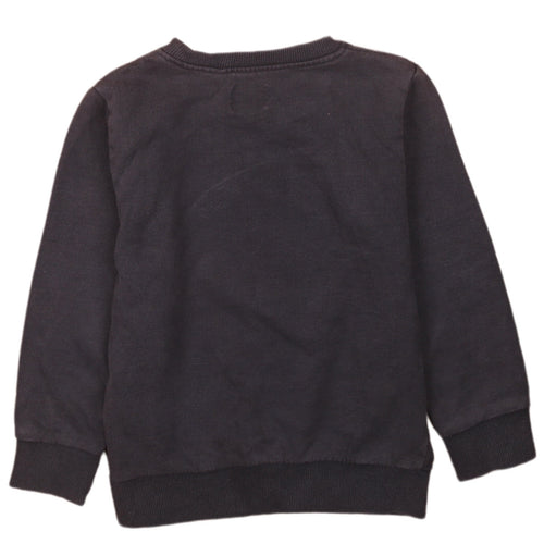 Name It Boys Black Graphic Print Sweatshirt 3-4 Years Cotton Blend