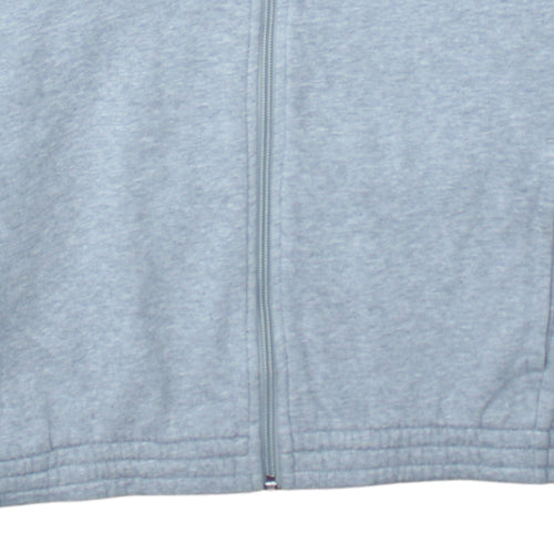 Adidas Boys Blue Grey Full Zip Hoodie 13-14 Years Classic Hooded Sweatshirt