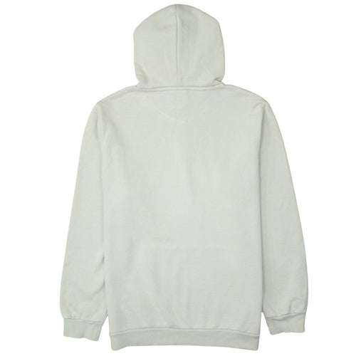 Puma Men Beige Pullover Hoodie M Logo Fleece Long Sleeve