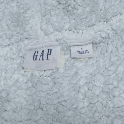 GAP Men's Grey Full Zip Fleece Lined Hoodie L