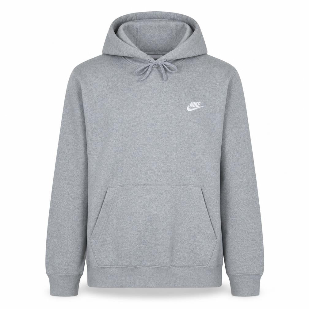 Nike Men's Grey Pullover Hoodie Small Fleece Logo Sportswear