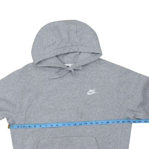 Nike Men's Grey Pullover Hoodie Small Fleece Logo Sportswear