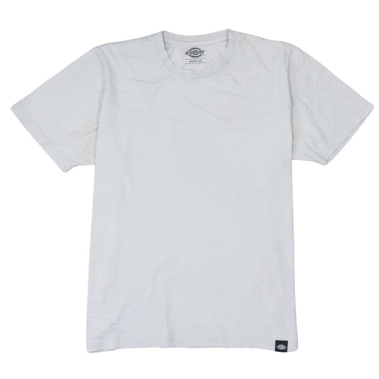 Dickies Men's White Cotton Crew Neck Short Sleeve T-Shirt Medium