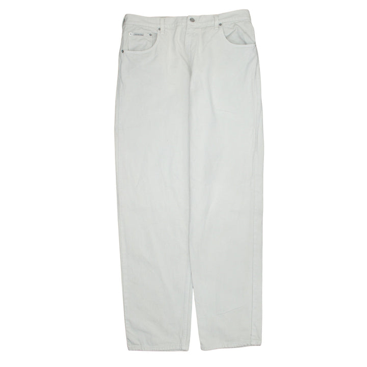 Calvin Klein Men's Beige Straight Leg Denim Jeans Size 36