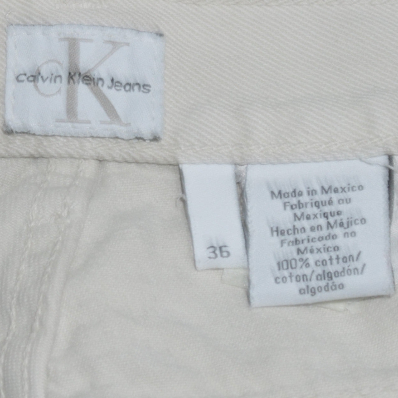 Calvin Klein Men's Beige Straight Leg Denim Jeans Size 36
