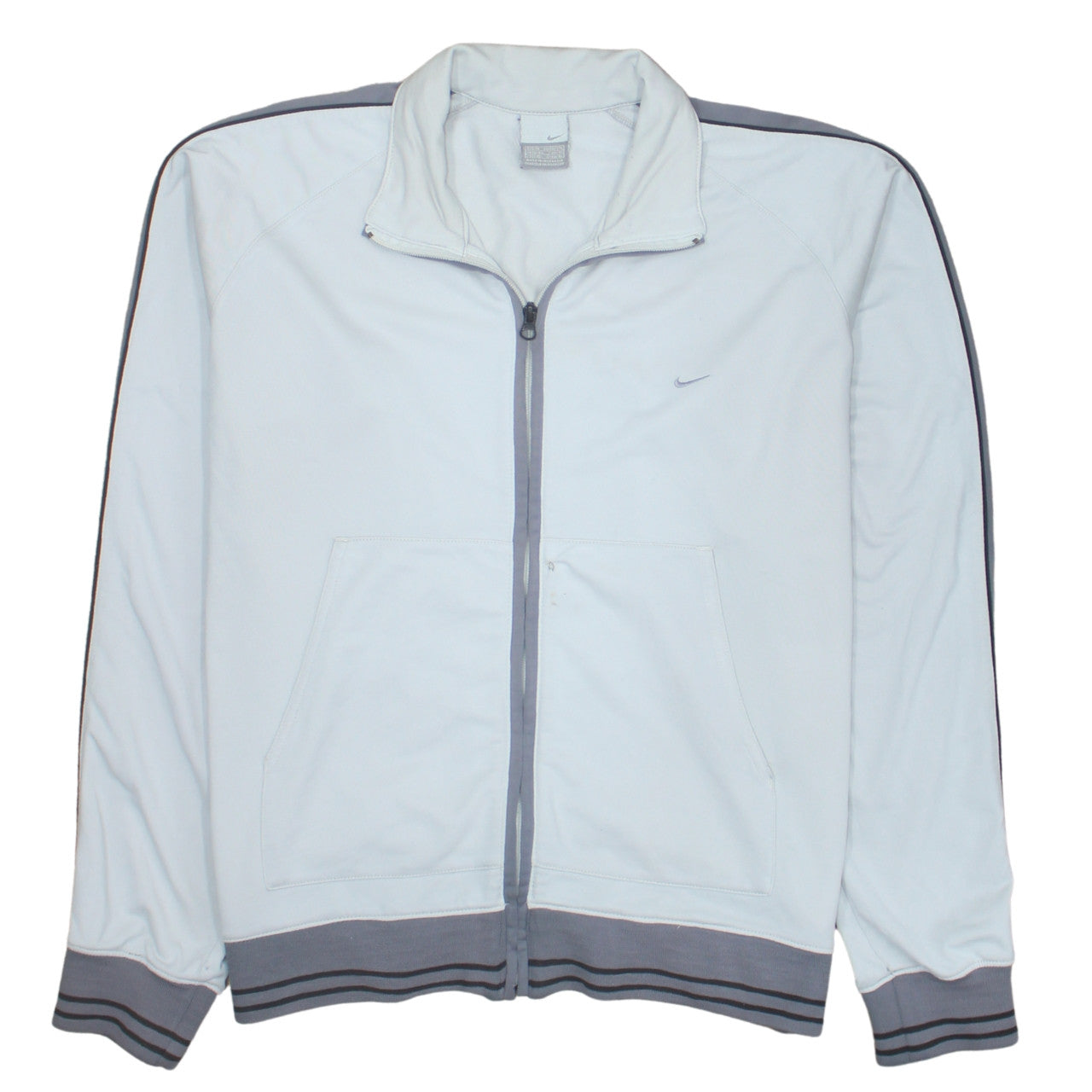 Nike Men's Grey Full Zip Sweatshirt M Regular Fit Lightweight