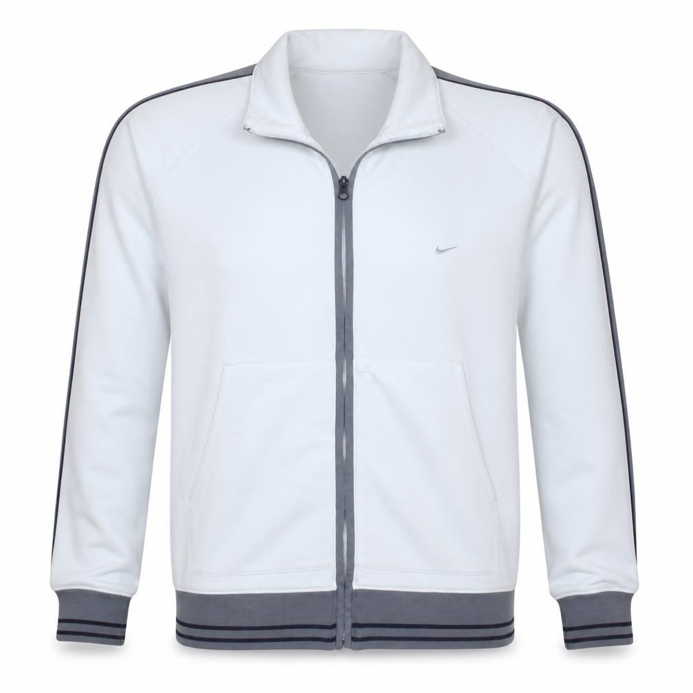 Front view of Nike Men's Grey Full Zip Sweatshirt M Regular Fit Lightweight