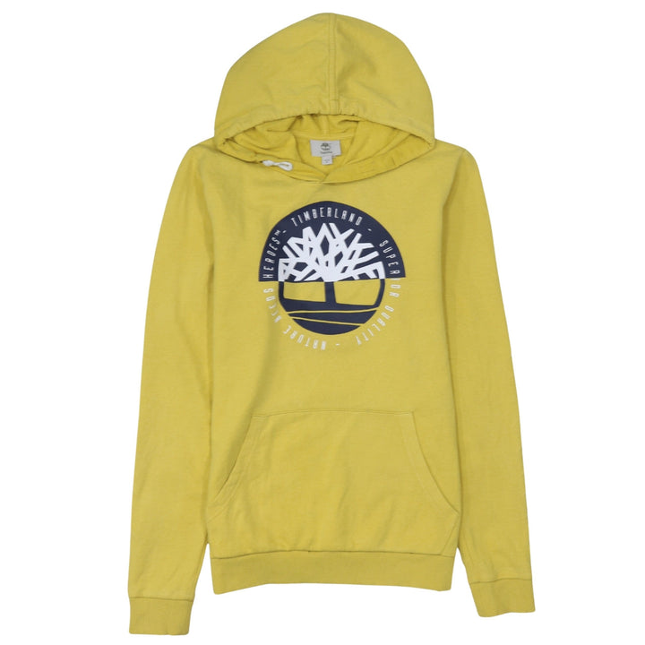 Timberland Womens Yellow Cotton Blend Pullover Hoodie M