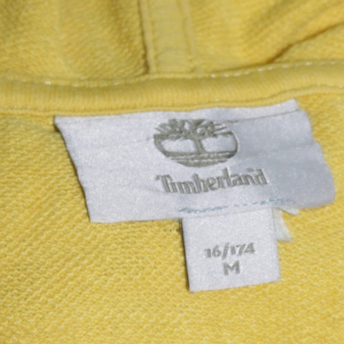 Timberland Womens Yellow Cotton Blend Pullover Hoodie M