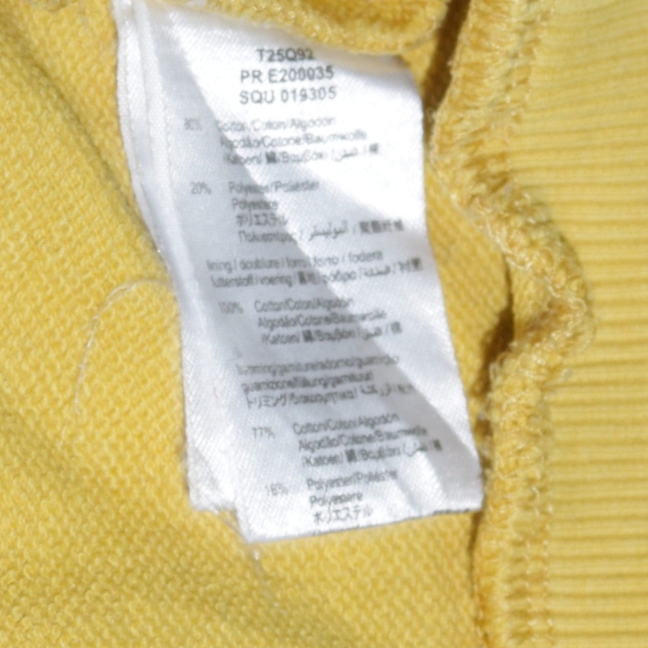 Timberland Womens Yellow Cotton Blend Pullover Hoodie M