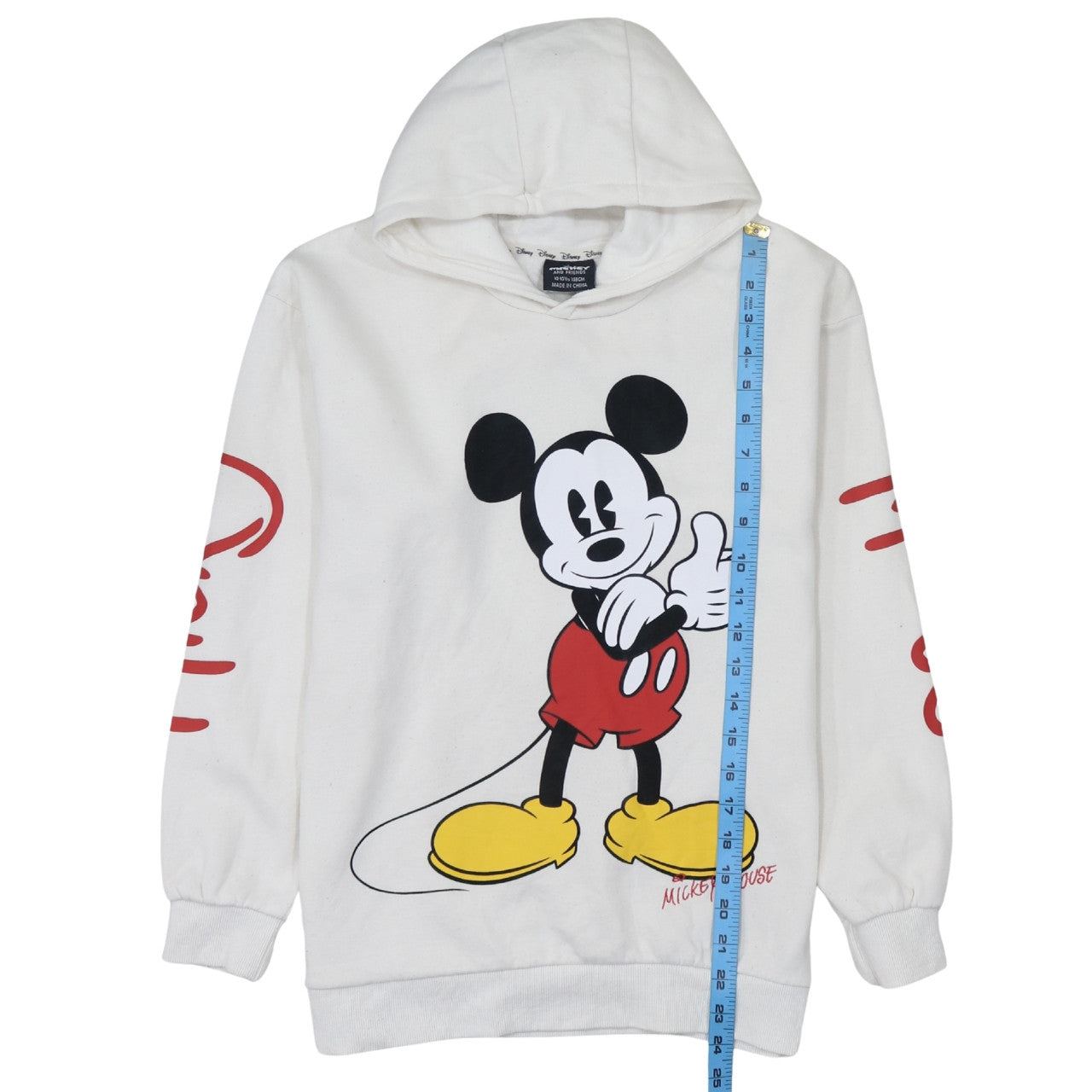 Disney Mickey & Friends Boys White Graphic Pullover Hoodie 12-13 Years