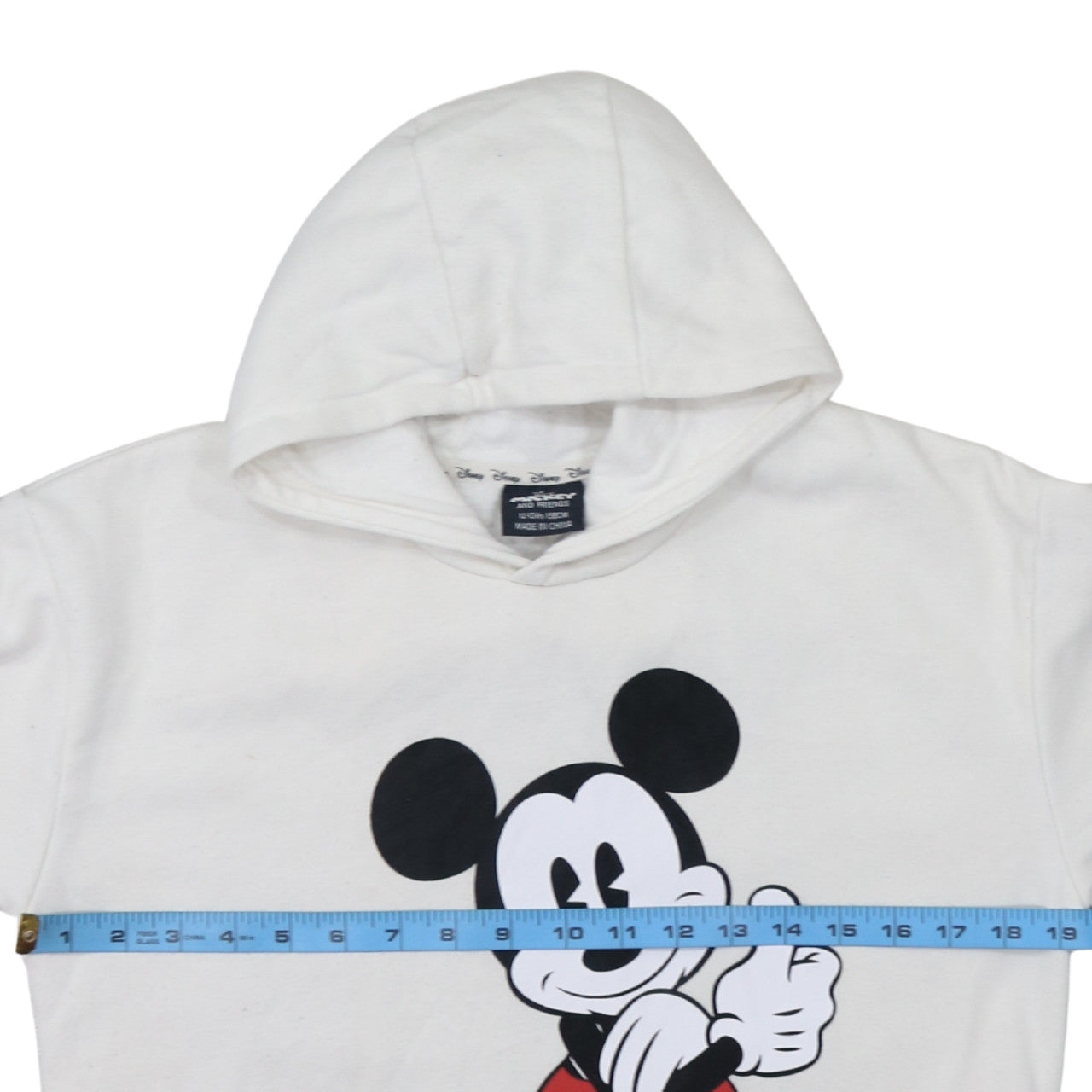Disney Mickey & Friends Boys White Graphic Pullover Hoodie 12-13 Years