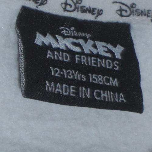 Disney Mickey & Friends Boys White Graphic Pullover Hoodie 12-13 Years