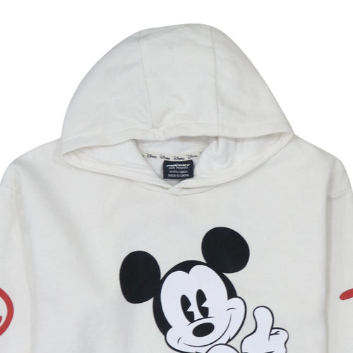 Disney Mickey & Friends Boys White Graphic Pullover Hoodie 12-13 Years