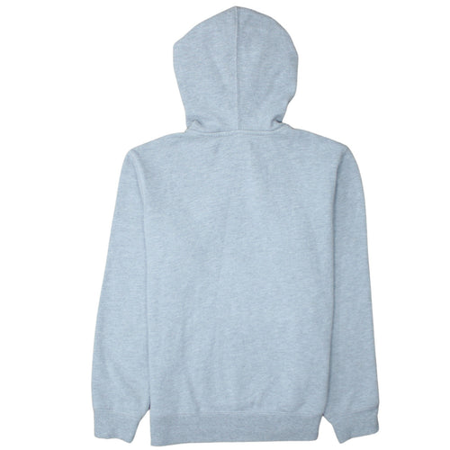 Champion Women Grey Pullover Hoodie L Logo Embroidered Fleece
