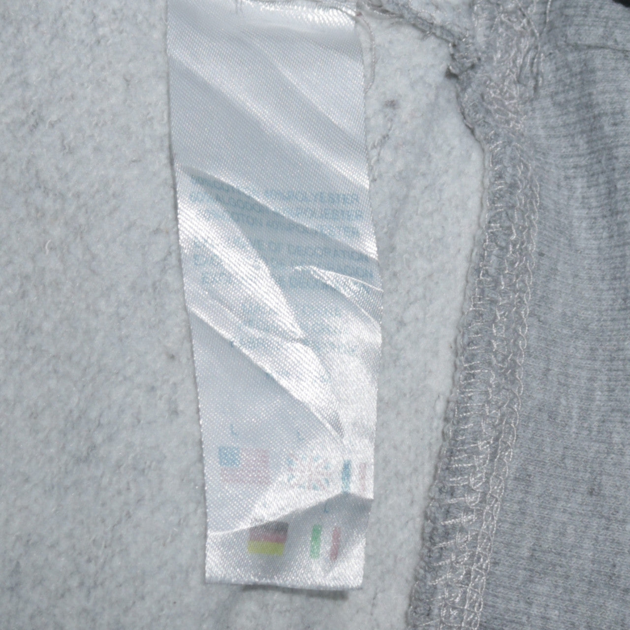 Champion Women Grey Pullover Hoodie L Logo Embroidered Fleece