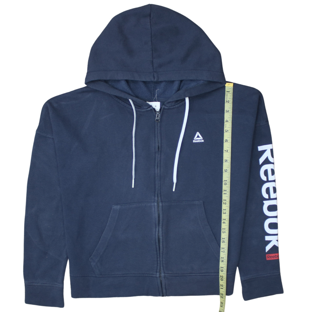 Reebok Women's Navy Blue Full Zip Hoodie Size M