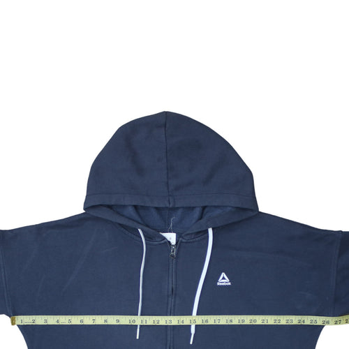 Reebok Women's Navy Blue Full Zip Hoodie Size M