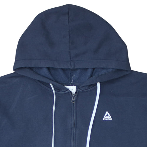 Reebok Women's Navy Blue Full Zip Hoodie Size M