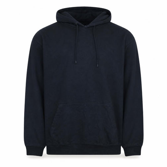 Front view of boohooMAN Men's Black Dragon Graphic Pullover Hoodie, size M