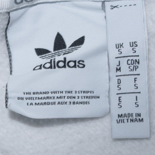 Adidas Men's Grey Crew Neck Zip Pocket Pullover Sweatshirt Size S