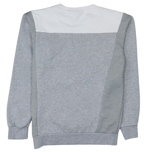 Adidas Men's Grey Crew Neck Zip Pocket Pullover Sweatshirt Size S