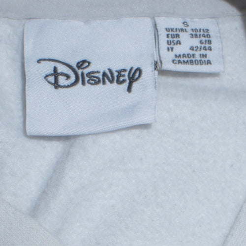 Disney Womens White Mickey Mouse Graphic Pullover Sweatshirt Size S