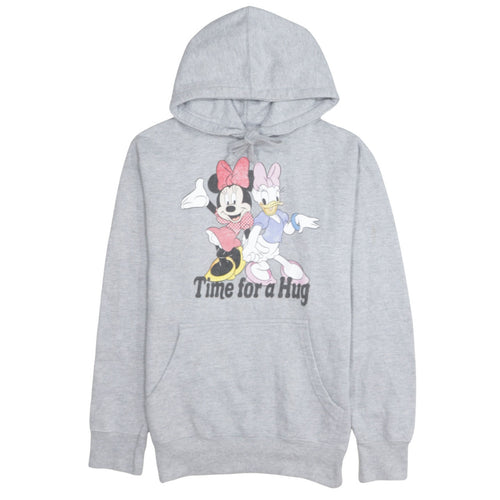 Disney Women Grey Minnie & Daisy Graphic Pullover Hoodie Size S