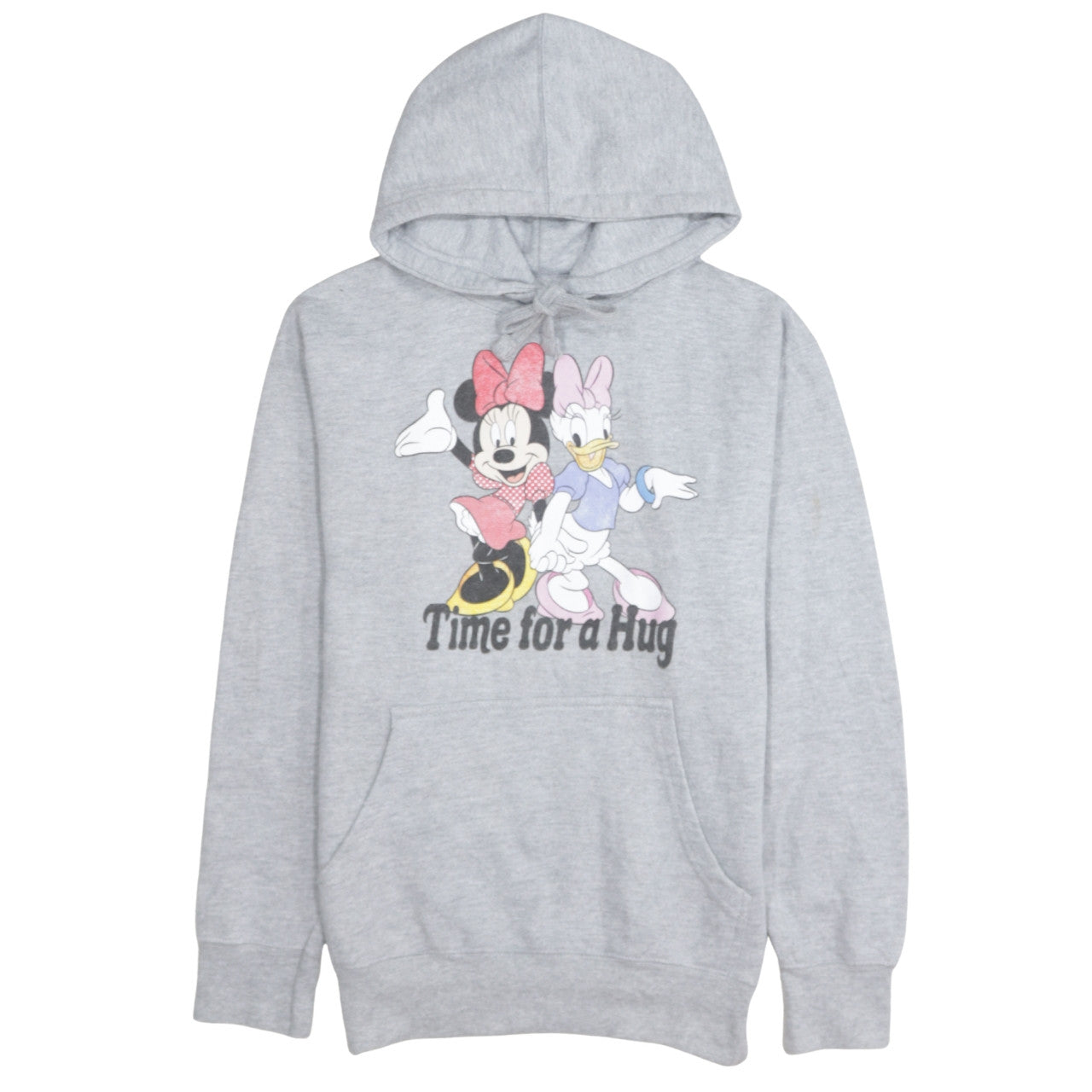 Disney Women Grey Minnie & Daisy Graphic Pullover Hoodie Size S