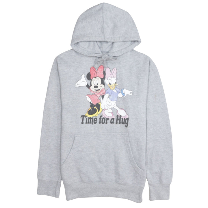 Disney Women Grey Minnie & Daisy Graphic Pullover Hoodie Size S